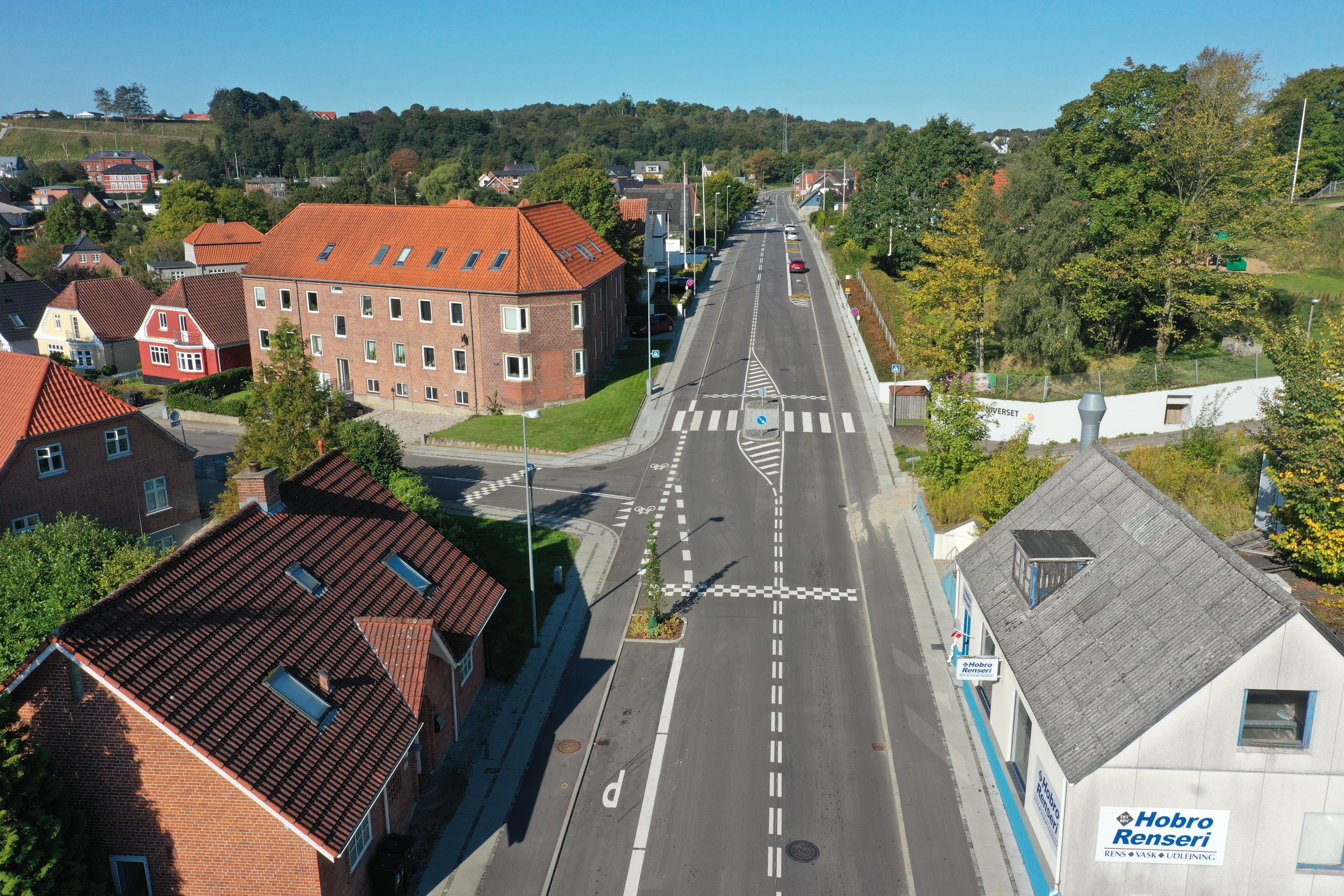 Dronefoto af Banegaardsvej. Foto: DroneData.dk