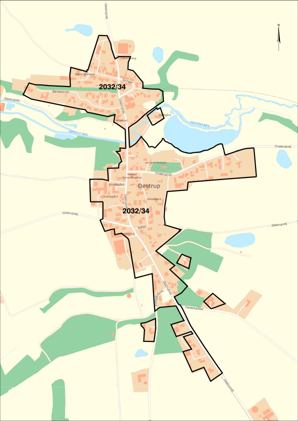 Kort over Døstrup