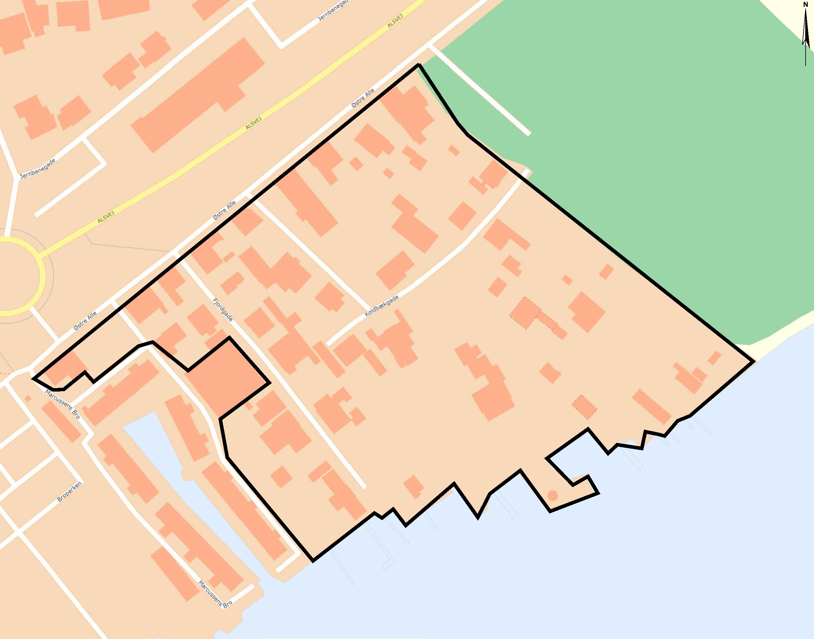 Separatkloakering af Fjordgade, Koldbækgade og ejendommene på Østre Allé 16-34, Hadsund
